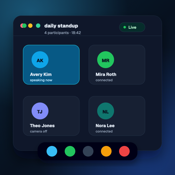 Voice and video controls visual